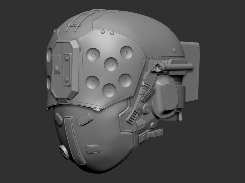 Cyberpunk 2077 Doctor Helmet STL 3D Print Files 3D Print Model