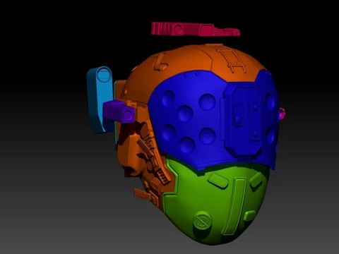 Cyberpunk 2077 Doctor Helmet STL 3D Print Files 3D Print Model