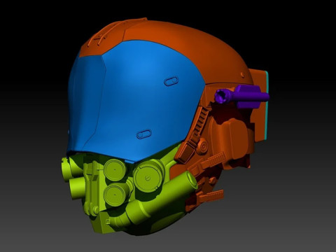Cyberpunk 2077 Warrior Helmet STL 3D Print Files 3Dプリントモデル