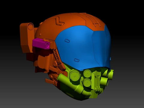 Cyberpunk 2077 Warrior Helmet STL 3D Print Files 3Dプリントモデル