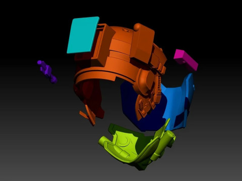 Cyberpunk 2077 Warrior Helmet STL 3D Print Files 3Dプリントモデル