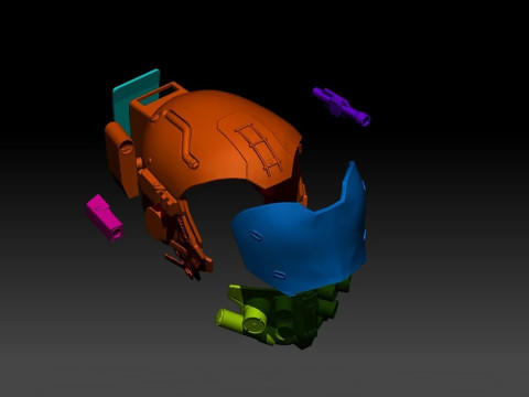 Cyberpunk 2077 Warrior Helmet STL 3D Print Files 3Dプリントモデル