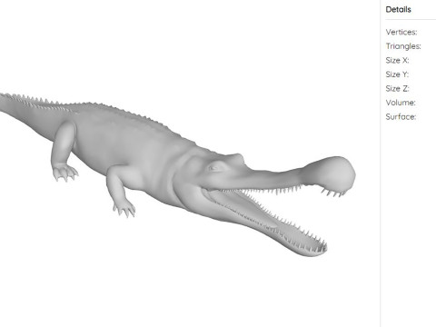 Sarcosuchus Ready to Print 3D 프린트 모델