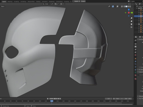 Crossbones Helmet Ready to Print Modelo de impresión 3D