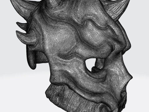 Darth Maul Samurai Mask Ready to Print 3D प्रिंट मॉडल