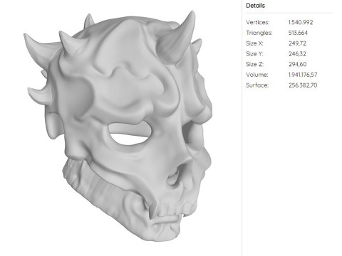 Darth Maul Samurai Mask Ready to Print 3D प्रिंट मॉडल