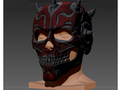 Darth Maul Skull Helmet Ready to Print 3D-printmodel