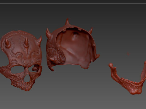 Darth Maul Skull Helmet Ready to Print 3D-printmodel