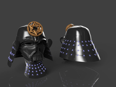 Darth Vader Samurai Helmet Ready to Print 3D 打印模型