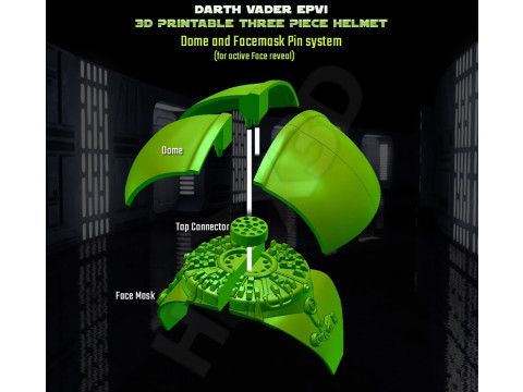 Darth Vader Reveal Helmet from Star Wars Ready to Print 3D 打印模型