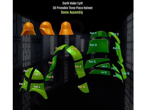 Darth Vader Reveal Helmet from Star Wars Ready to Print 3D 打印模型