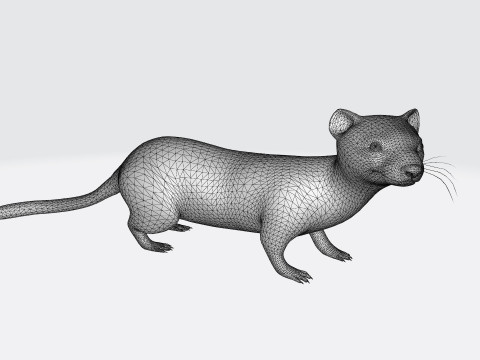 Weasel Animal Figure Ready to Print Modelo 3D