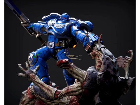 Warhammer 40K Space Marine STL 3D Printable Files 3D Print Model