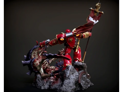 Warhammer 40K Space Marine STL 3D Printable Files 3D Print Model