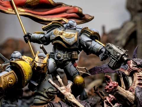 Warhammer 40K Space Marine STL 3D Printable Files 3D Print Model