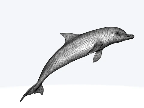 Dolphin Jumping Figure 3D Printable Model 3D Model