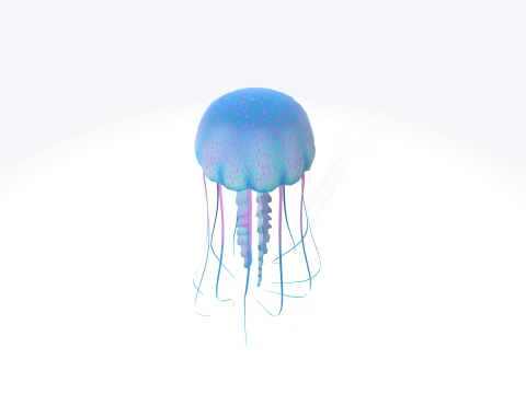 Jellyfish Figure 3D Printable Model 3D Baskı Modeli