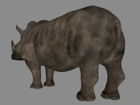 Rhino Sculpture 3D Printable Model 3D Print Model