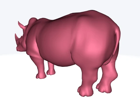 Rhino Sculpture 3D Printable Model 3D Print Model