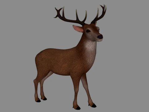 Reindeer Sculpture 3D Printable Model 3D Druckmodell
