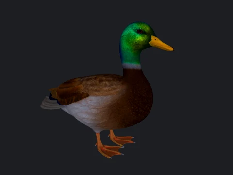 Mallard Duck Skulptur 3D-druckbares Modell 3D Druckmodell