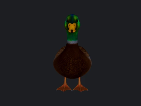 Mallard Duck Sculpture 3D Printable Model 3D Print Model