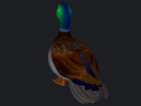 Mallard Duck Sculpture 3D Printable Model 3D Print Model