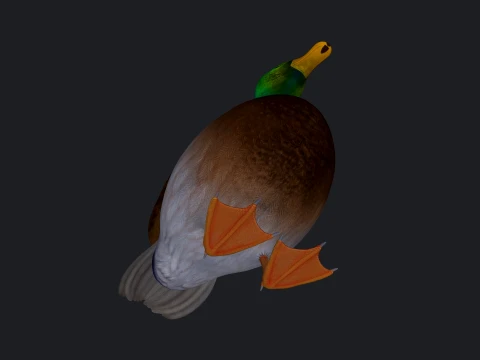 Mallard Duck Sculpture 3D Printable Model 3D Print Model