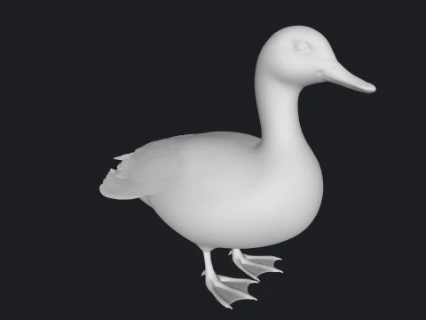 Mallard Duck Sculpture 3D Printable Model 3D Print Model