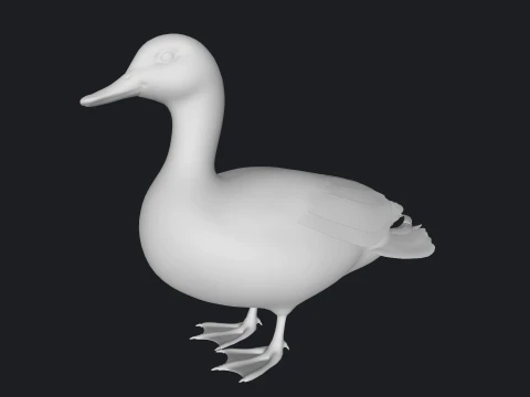 Mallard Duck Sculpture 3D Printable Model 3D Print Model