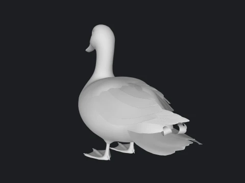 Mallard Duck Sculpture 3D Printable Model 3D Print Model