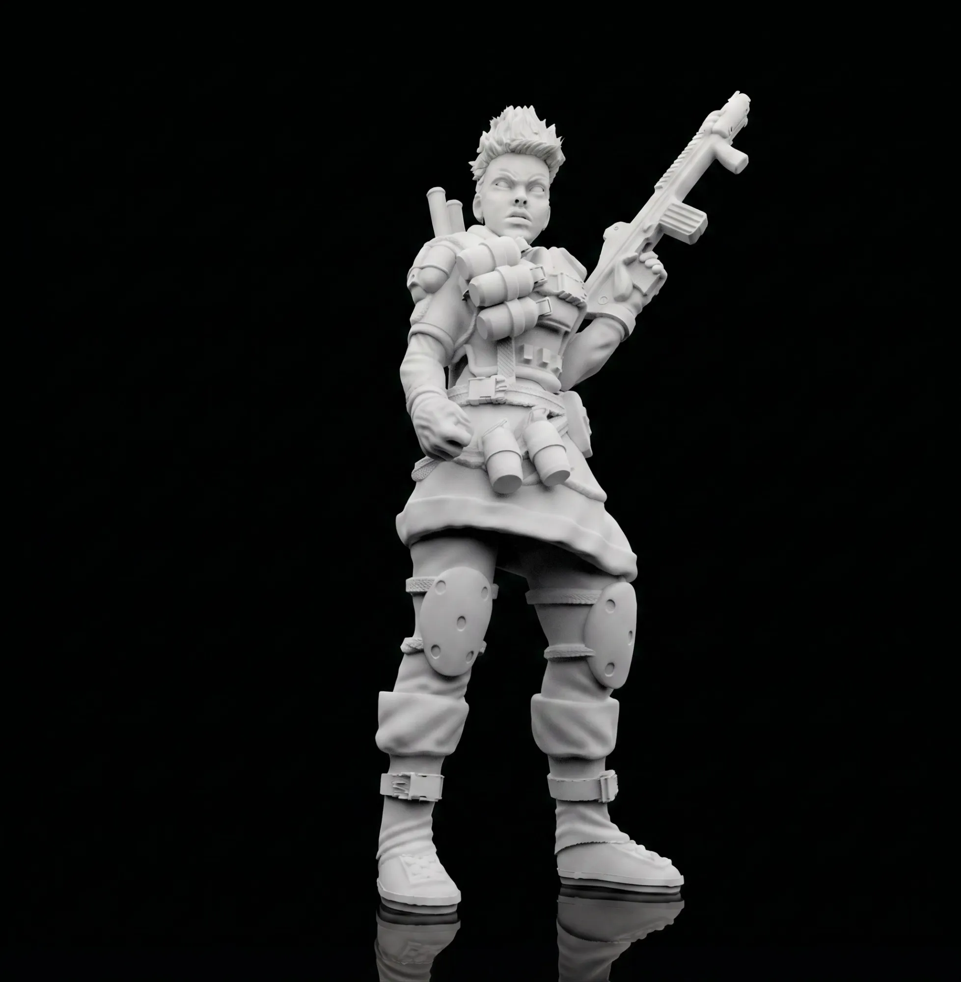 Apex Legends Bangalore Sculpture 3D Printable Model 3D Print Model .c4d .max .obj .3ds .fbx .stl .blend 