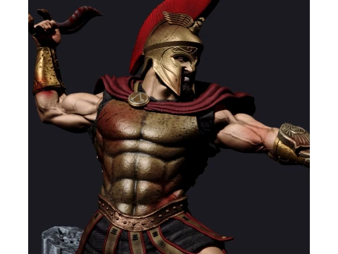Odyssey Spartan Warrior Figure 3D Printable Model 3D Print Model
