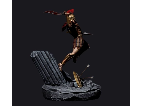 Odyssey Spartan Warrior Figure 3D Printable Model 3D Print Model
