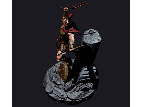 Odyssey Spartan Warrior Figure 3D Printable Model 3D Print Model
