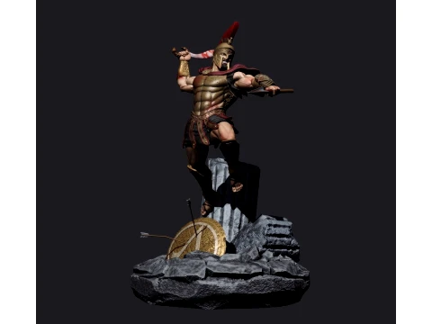 Odyssey Spartan Warrior Figure 3D Printable Model 3D Print Model