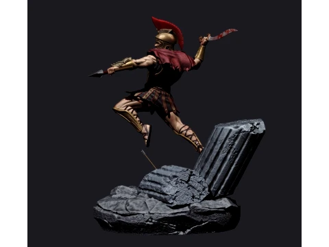 Odyssey Spartan Warrior Figure 3D Printable Model 3D Print Model