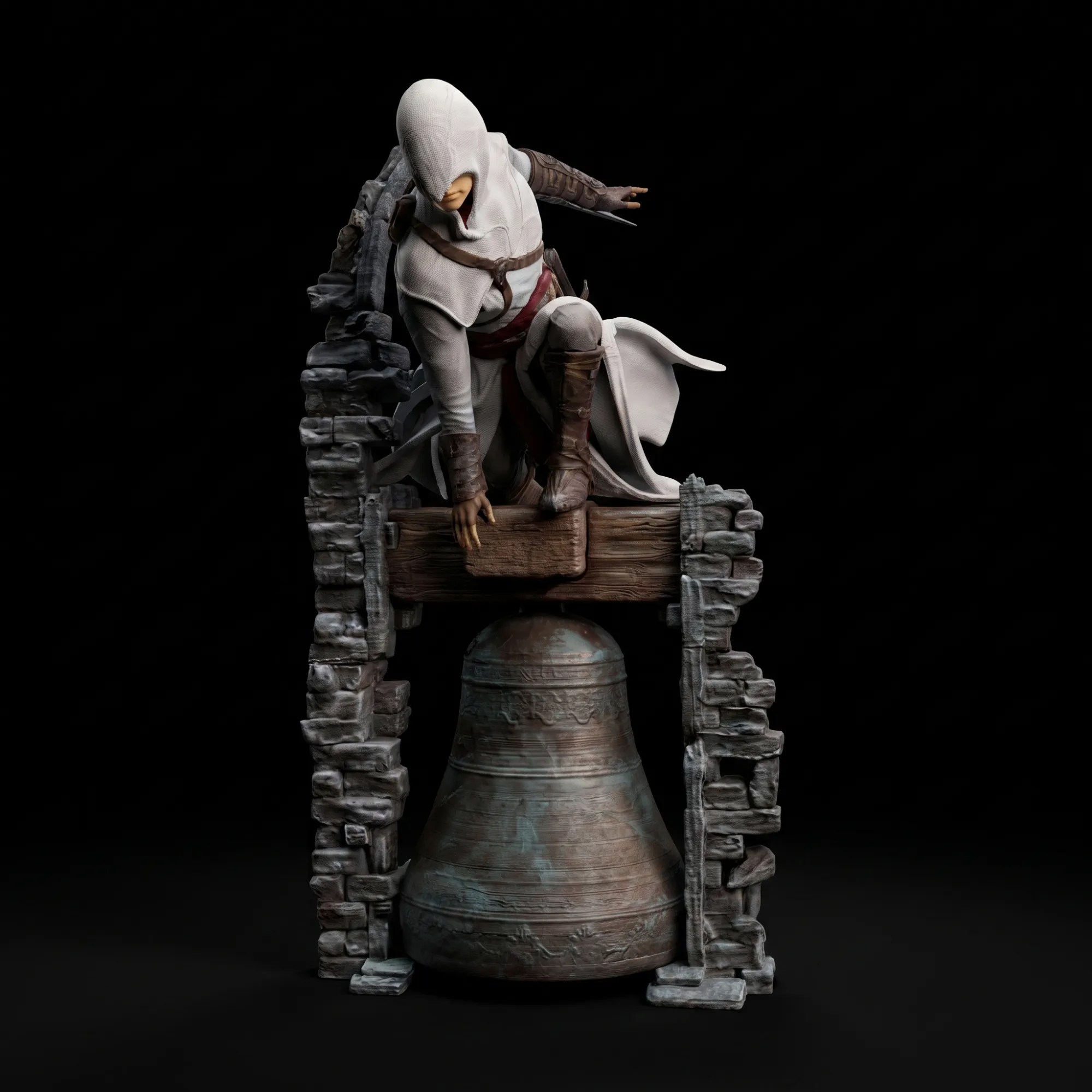 Altair Assassin Sculpture 3D Print Model 3D Print Model .c4d .max .obj .3ds .fbx .stl .blend 