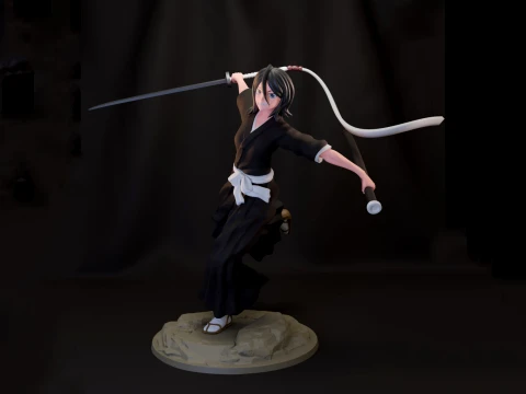 Rukia Kuchiki Figures 3D Print Model 3D Print Model
