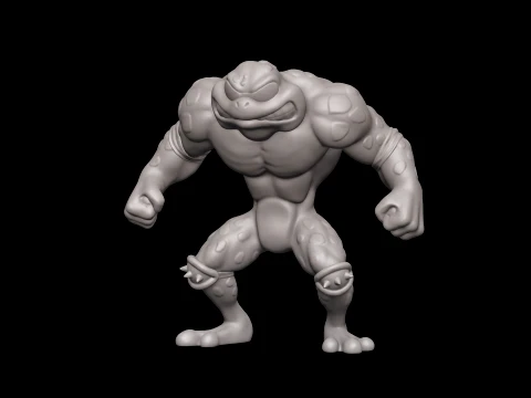 Rash Battletoads Figures 3D Print Model 3D Print Model