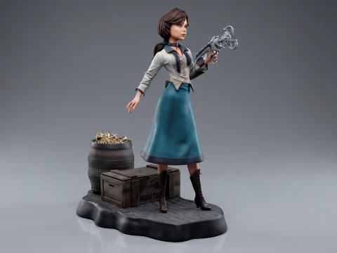 Elizabeth Bioshock Sculpture 3D Print Model 3D Print Model