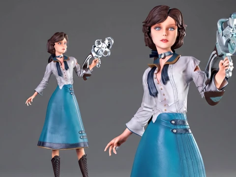 Elizabeth Bioshock Sculpture 3D Print Model 3D Print Model