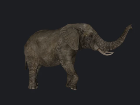 African Elephant Sculpture 3D Print Model 3D Print Model