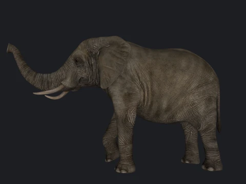 African Elephant Sculpture 3D Print Model 3D Print Model
