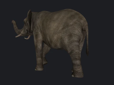 African Elephant Sculpture 3D Print Model 3D Print Model