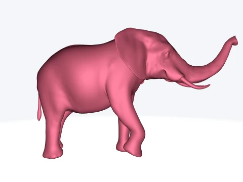 African Elephant Sculpture 3D Print Model 3D Print Model