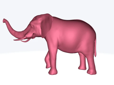 African Elephant Sculpture 3D Print Model 3D Print Model
