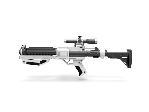 Blaster Rifle TLJ SE-44C 3D Print Model Modelo de impresión 3D
