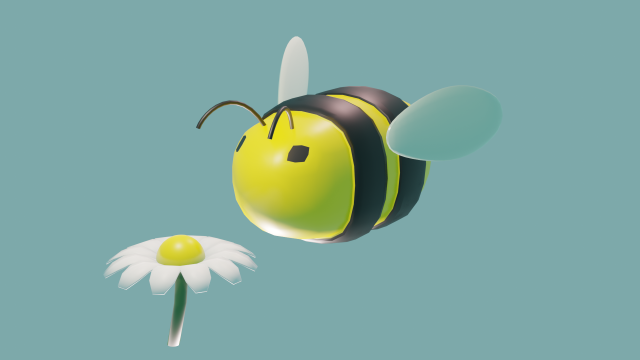 bee 3D Model .c4d .max .obj .3ds .fbx .stl .blend 