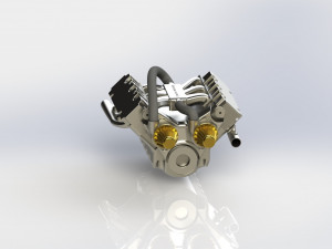 V6 engine 3Dモデル